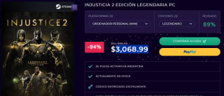 Videojuego Injustice 2 Legendary Edition Steam por $3,068.99 en CDKeys