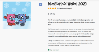 Laatste Monsterbox van dit jaar