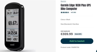 Garmin Edge 1030 Plus GPS Bike Computer zwart voor €359,99