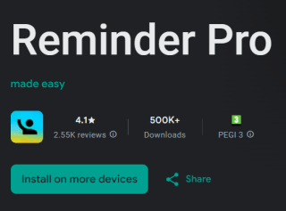 Reminder Pro voor Android Gratis in de Google Play store