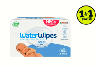 WaterWipes Billendoekjes 12 x 60 stuks 1+1 gratis bij Kruidvat