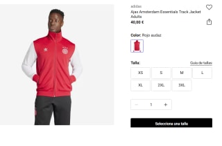 Chaqueta de Hombre Adidas Ajax Amsterdam Essentials Track por 40€
