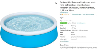 Bestway Zwembad My First Frame Pool 152x38 cm voor €8 bij Amazon