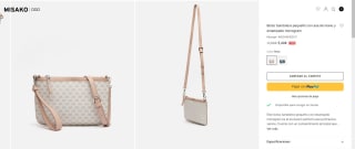 Bolso bandolera pequeño con asa de mano y estampado monogram por tan sólo 5,40€