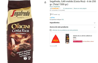 Pack 6 x 250 gr de Segafredo, Café molido (Costa Rica) por 7.26€
