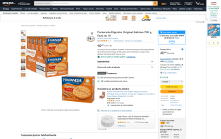 Pack de 10 Fontaneda Digestive Original galletas 700 g por 27,30€