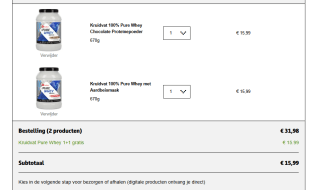 Kruidvat 100% Pure Whey of creatine 1+1 gratis