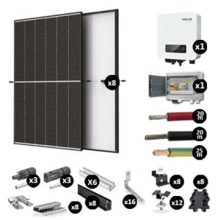 Kit Photovoltaique 3400W pour toiture en ardoise à 1305,73€