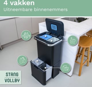 Prullenbak met Sensor - 50 L voor €69,96 bij iBOOD