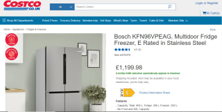 Bosch KFN96VPEAG Multidoor Fridge Freezer – £849.98