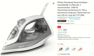 Philips Stoomstrijkijzer EasySpeed voor €23,99 bij Amazon