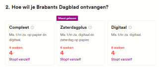 Lees 4, 6 of 8 weken de krant voor €4