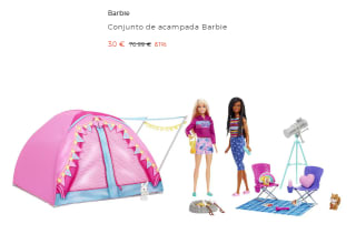 Conjunto de acampada Barbie por 30€
