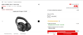 Fresh 'n Rebel Clam 2 - Over-ear koptelefoon draadloos voor €33 bij de MediaMarkt