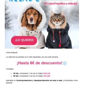 Descuento de 6€ o 3€ según unidades de compra desde BarakaldoVetShop