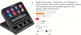 Elgato Stream Deck+ Zwart voor €169 bij Amazon