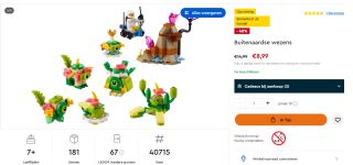 LEGO Buitenaardse wezens 40715 voor €8,99 in de Lego shop