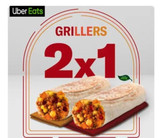 2x1 los grilletes en taco Bells pidiendo desde Uber eats