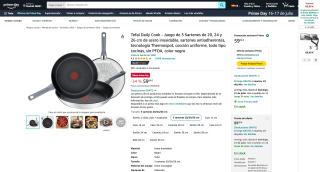 3 Sartenes Tefal Daily Cook por 59€