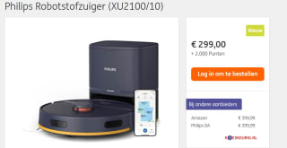 Philips robotstofzuiger HomeRun 2000 Series XU2100/10 voor €299 + 2.000 ING punten