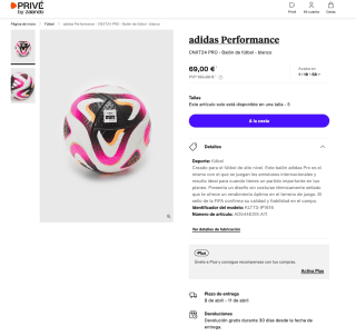 Balón Adidas Performance CNXT24 PRO de fútbol por solo 69€