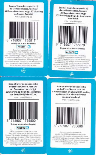 Diverse Albert Heijn kortingscoupons van mei 2023