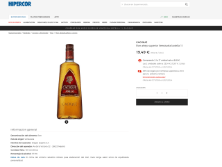 2 Botellas Ron añejo superior CACIQUE botella 1 litro por solo 25,34€