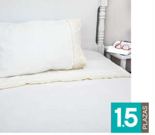 Sábana 1.5 plazas Santorini blanco por $8.590