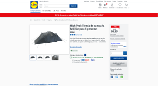 High Peak Tienda de campaña por 99,99€
