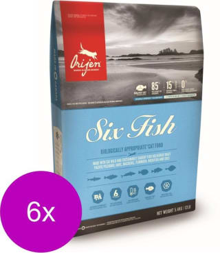 Orijen Whole Prey Six Fish Cat Sardines&Heek - Kattenvoer - 6 x 340 g voor €14,95 bij Bol.com