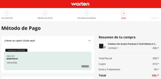 Freidora Sin Aceite Premium II Chef Edition 6 2 Litros COSORI + 50 bandejas de papel por 84,15€