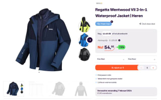Regatta Wentwood VII 3-In-1 herenjas voor €54