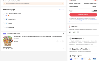 16 Paquetes Ramen Comida Asiática Instantánea ASIAMARKET por 13,85€