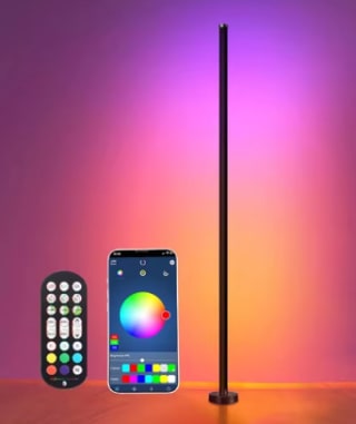 Lámpara de pie LED RGB con Control remoto por aplicación por 12,29€