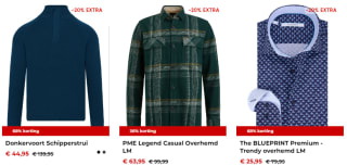 Tot 70% + 20% extra korting op de sale bij Only for Men