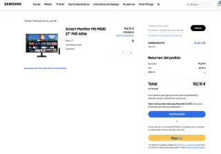 Monitor Samung Smart M5 M50D 27” FHD 60Hz por 152,15€