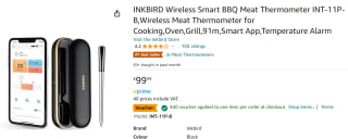 INKBIRD Wireless Smart BBQ Meat Thermometer voor €59,99 bij Amazon.nl