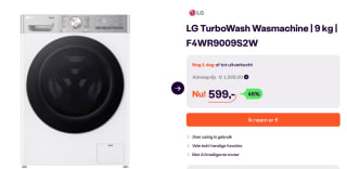 LG TurboWash wasmachine voor €599 bij iBOOD