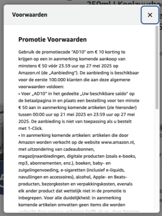 Ontvang €10 korting tijdens de Amazon Dagen (21-27 mei)