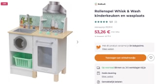 Whisk & Wash kinderkeuken en wasplaats voor €53,26 bij Babymarkt