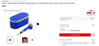 Secador Dyson Supersonic Blue Blush, Edición Especial por 339€