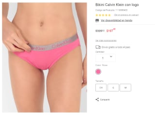Ropa Interior Calvin Klein para mujer a $197 en Liverpool