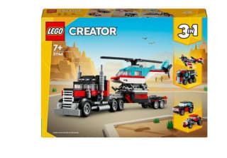 Set LEGO Creator 31146 Camión Plataforma con Helicóptero por 14,99€