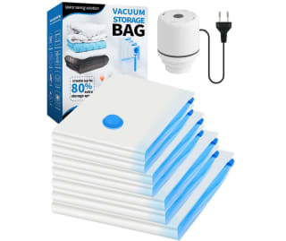 Bolsas Vacio Ropa con Bomba Eléctrica 7 Piezas Bolsas Almacenaje Ropa por solo 19,79€ 21,99€