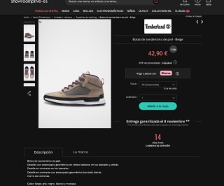 Botas Timberland de senderismo piel por 42,90€