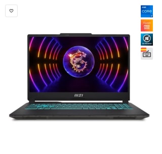 Ordenador Portatil MSI Cyborg 15 A12UCX-657XES Intel Core i7-12650H/16GB/512GB SSD/RTX 2050/15.6" por 769€