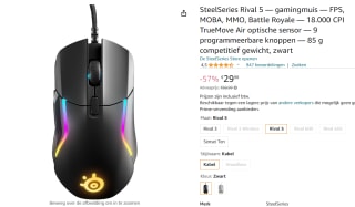 Rival 5 Mouse - SteelSeries voor €29,98 bij Amazon