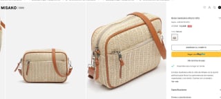 Bolso bandolera efecto rafia por 14€