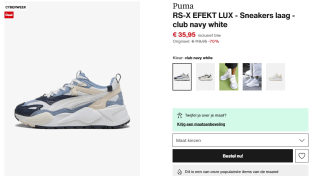 Puma RS-X EFEKT LUX - Sneakers laag - club navy white voor €35,95 bij Zalando