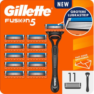 Gillette Fusion 5 (1 houder en 11 mesjes) voor €26,20 bij Bol